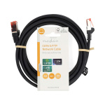 Nedis CAT6 Netwerkkabel | RJ45 Male | RJ45 Male | S/FTP | 3.00 m | Rond | LSZH | Zwart | Label