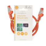 Nedis CAT6 Netwerkkabel | RJ45 Male | RJ45 Male | S/FTP | 0.50 m | Rond | LSZH | Oranje | Label Nedis CAT6 Netwerkkabel | RJ45 Male | RJ45 Male | S/FTP | 0.50 m | Rond | LSZH | Oranje | Label