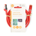 Nedis CAT6 Netwerkkabel | RJ45 Male | RJ45 Male | S/FTP | 1.00 m | Rond | LSZH | Rood | Label Nedis CAT6 Netwerkkabel | RJ45 Male | RJ45 Male | S/FTP | 1.00 m | Rond | LSZH | Rood | Label