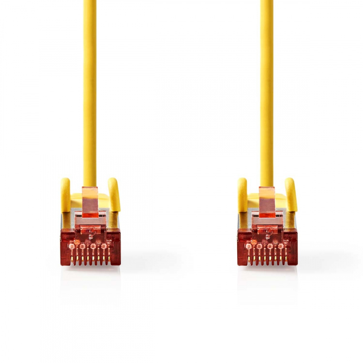 Nedis CAT6 Netwerkkabel | RJ45 Male | RJ45 Male | S/FTP | 1.00 m | Rond | LSZH | Geel | Label