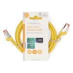 Nedis CAT6 Netwerkkabel | RJ45 Male | RJ45 Male | S/FTP | 1.00 m | Rond | LSZH | Geel | Label
