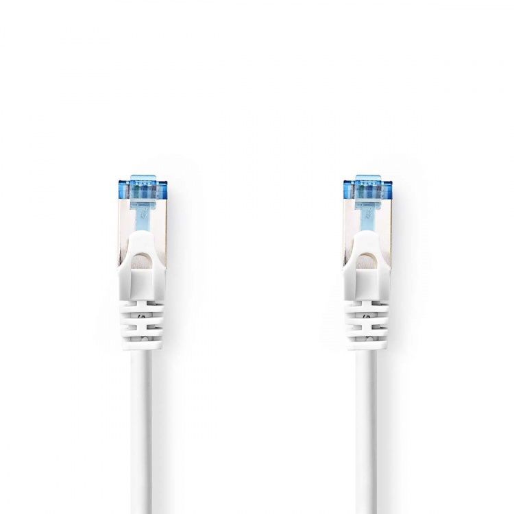 Nedis CAT6a netwerkkabel | S/FTP | RJ45 Male | RJ45 Male | 5.00 m | Snagless | Rond | LSZH | Wit | Label