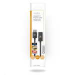Nedis DisplayPort-Adapter | DisplayPort Male | HDMI™ Output | 8K@30Hz | Vernikkeld | Recht | 0.20 m | Rond | TPE | PVC | Zwart | Envelop