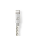 Nedis Lightning Kabel | USB 2.0 | USB-C™ Male | Apple Lightning 8-Pins | 480 Mbps | Verguld | 2.00 m | Rond | Gevlochten / Nylon | Aluminium | Cover Window Box