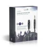 Nedis Ongebalanceerde Audiokabel | XLR 3-Pins Female | 6,35 mm Male | Vernikkeld | 10.0 m | Rond | PVC | Donkergrijs | Gift Box