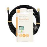Nedis Antennekabel | SMA Male | SMA Male | Verguld | 50 Ohm | Enkelvoudig Afgeschermd | 5.00 m | Rond | PVC | Zwart | Label