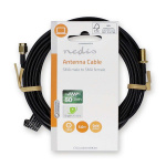 Nedis Antennekabel | SMA Male | SMA Female | Verguld | 50 Ohm | Enkelvoudig Afgeschermd | 5.00 m | Rond | PVC | Zwart | Label