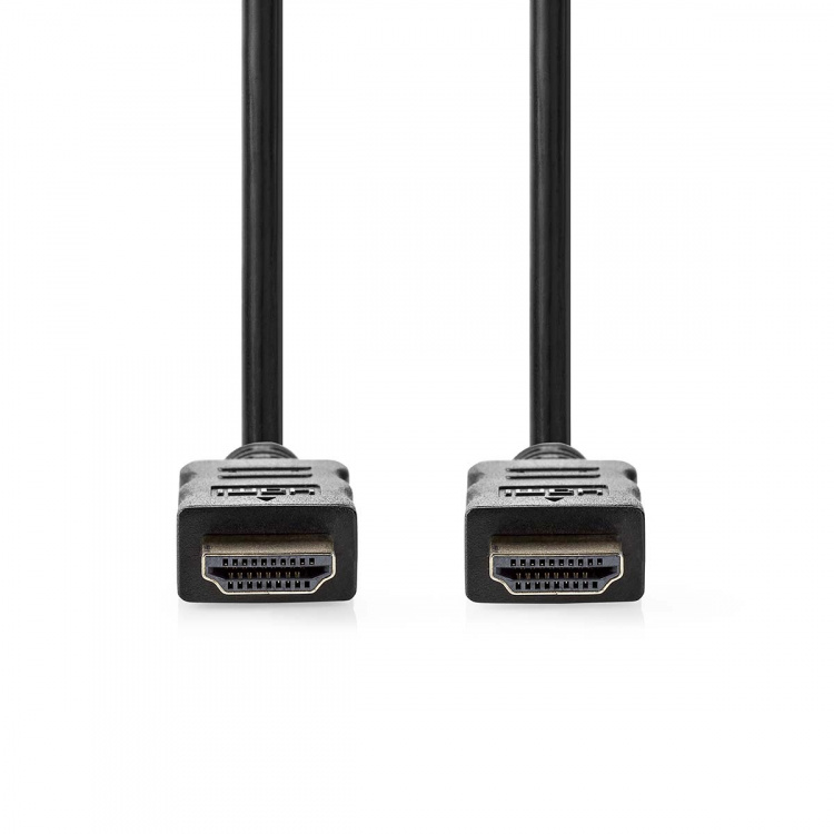 Nedis High Speed HDMI™-Kabel met Ethernet | HDMI™ Connector | HDMI™ Connector | 4K@30Hz | ARC | 10.2 Gbps | 25.0 m | Rond | PVC | Zwart | Label Nedis High Speed HDMI™-Kabel met Ethernet | HDMI™ Connector | HDMI™ Connector | 4K@30Hz | ARC | 10.2 Gbps | 25.0 m | Rond | PVC | Zwart | Label