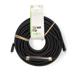 Nedis High Speed HDMI™-Kabel met Ethernet | HDMI™ Connector | HDMI™ Connector | 4K@30Hz | ARC | 10.2 Gbps | 25.0 m | Rond | PVC | Zwart | Label Nedis High Speed HDMI™-Kabel met Ethernet | HDMI™ Connector | HDMI™ Connector | 4K@30Hz | ARC | 10.2 Gbps | 25.0 m | Rond | PVC | Zwart | Label