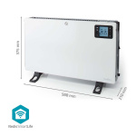 Nedis SmartLife Convectorkachel | 2000 W | 3 Warmte Standen | LCD | 5 - 37 °C | Instelbare thermostaat | Wit