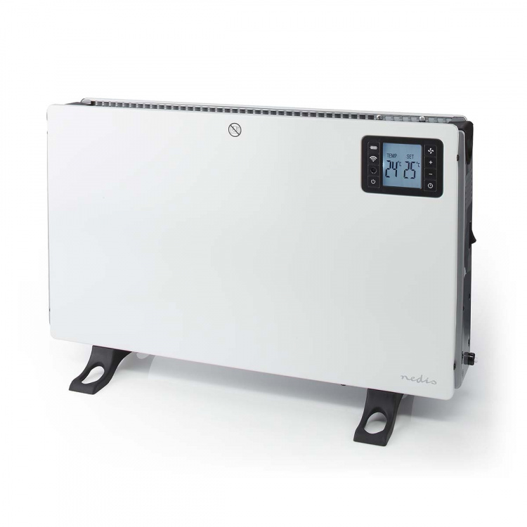Nedis SmartLife Convectorkachel | 2000 W | 3 Warmte Standen | LCD | 5 - 37 °C | Instelbare thermostaat | Wit