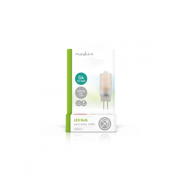 Nedis LED Lamp G4 | 1.5 W | 120 lm | 2700 K | Warm Wit | Aantal lampen in verpakking: 1 Stuks