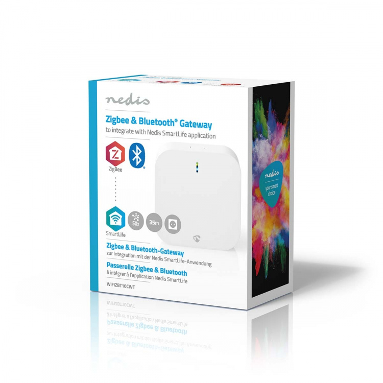 Nedis SmartLife Gateway | Bluetooth® / Zigbee 3.0 | 50 Apparaten | Netvoeding | Android™ / IOS | Wit
