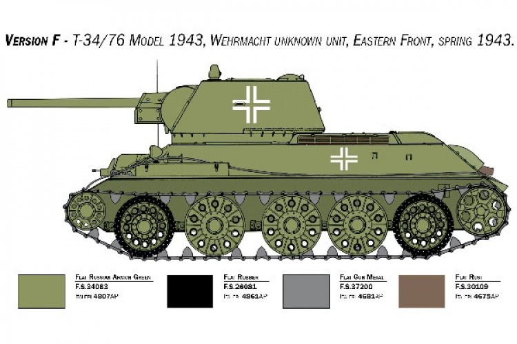 ITALERI 1:35 T-34/76 Model 1943 (premium edition)