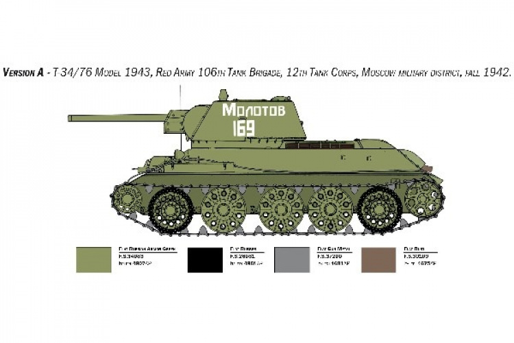 ITALERI 1:35 T-34/76 Model 1943 (premium edition)