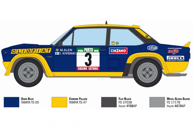 ITALERI 1:24 Fiat 131 Abarth Rally OLIO FIAT