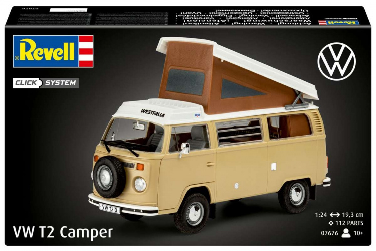 Revell 1:24 VW T2 Camper (easy click) model kit Revell 1:24 VW T2 Camper (easy click) model kit
