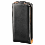 HAMA Mobilväska Sams Star flip-front svart läder HAMA Mobilväska Sams Star flip-front svart läder