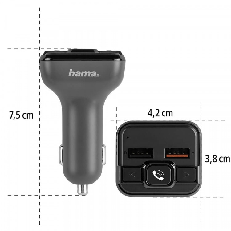 Hama FM-sändare Bluetooth Hands-Free Hama FM-sändare Bluetooth Hands-Free