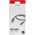 Hama Laddkabel USB-A till USB-C Svart 1,5m