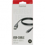 Hama Laddkabel USB-A till USB-C Svart 3,0m