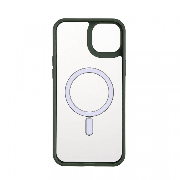 ONSALA Mobilskal Bumper MagSeries Green & Clear - iPhone 15 Plus ONSALA Mobilskal Bumper MagSeries Green & Clear - iPhone 15 Plus