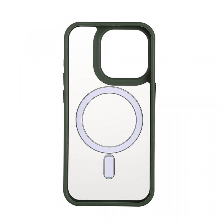 ONSALA Mobilskal Bumper MagSeries Green & Clear - iPhone 15 Pro ONSALA Mobilskal Bumper MagSeries Green & Clear - iPhone 15 Pro