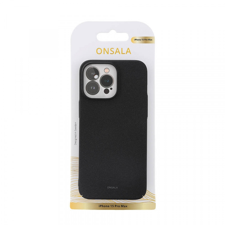 ONSALA Mobilskal Ultraslim Sand Burst Svart - iPhone 15 Pro Max ONSALA Mobilskal Ultraslim Sand Burst Svart - iPhone 15 Pro Max