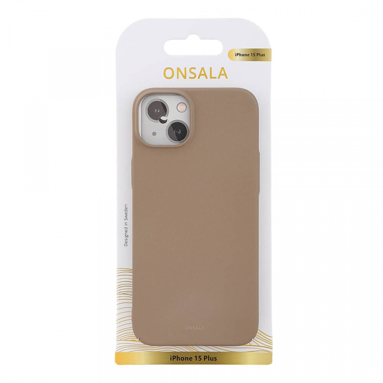ONSALA Mobilskal Ultraslim Sand Burst Beige - iPhone 15 Plus