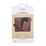 BUFFALO Mobilfodral 2-i-1 3 Kort MagSeries Brun - iPhone 15 Pro