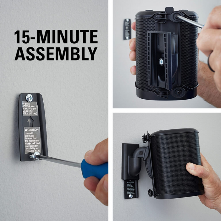 SANUS Väggfäste för Sonos One SL Play:1 Play:3 Par Svart SANUS Väggfäste för Sonos One SL Play:1 Play:3 Par Svart