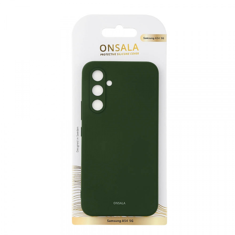 ONSALA Mobilskal Silikon Dark Green - Samsung Galaxy A54 5G