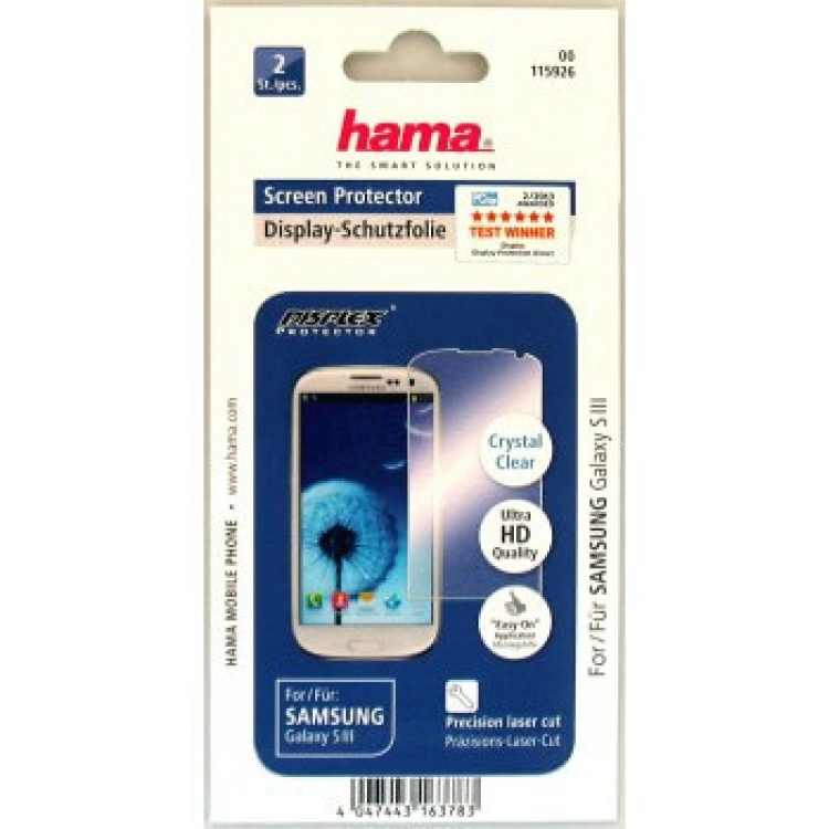 HAMA Skärmskydd SamsungS3 Crystal Clear 2pack HAMA Skärmskydd SamsungS3 Crystal Clear 2pack