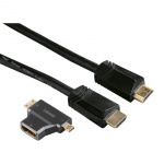 HAMA Kabel HDMI Ethernet Adapter 1xHDMI-1xMicro 1xMini Guld 1.5m HAMA Kabel HDMI Ethernet Adapter 1xHDMI-1xMicro 1xMini Guld 1.5m