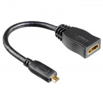 Hama Adapter HDMI Micro D-HDMI Mannelijk-vrouwelijk Goud Zwart