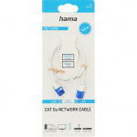 Hama Nätverkskabel CAT6a Slim U/UTP 0,50 m Vit Hama Nätverkskabel CAT6a Slim U/UTP 0,50 m Vit