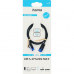Hama Nätverkskabel CAT6a Slim U/UTP 0,50m Svart