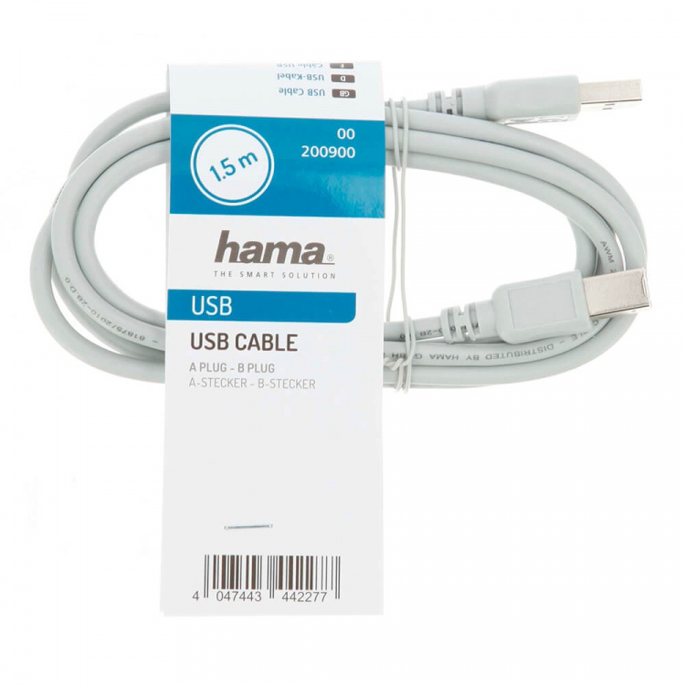 Hama USB-kabel 2.0 Grå 1,5m 25-pack