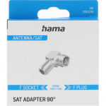 Hama Adapter Satellitmottagare F-kontakt till F-uttag 90 Grader