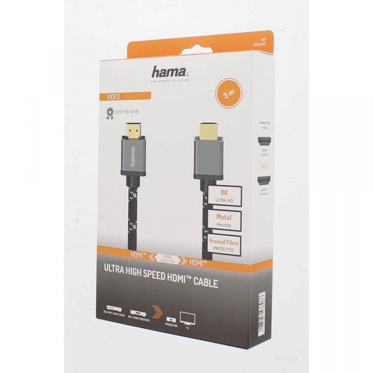 Hama Kabel HDMI Ultra High Speed 8K 48Gbit/s Metall 3,0m Hama Kabel HDMI Ultra High Speed 8K 48Gbit/s Metall 3,0m