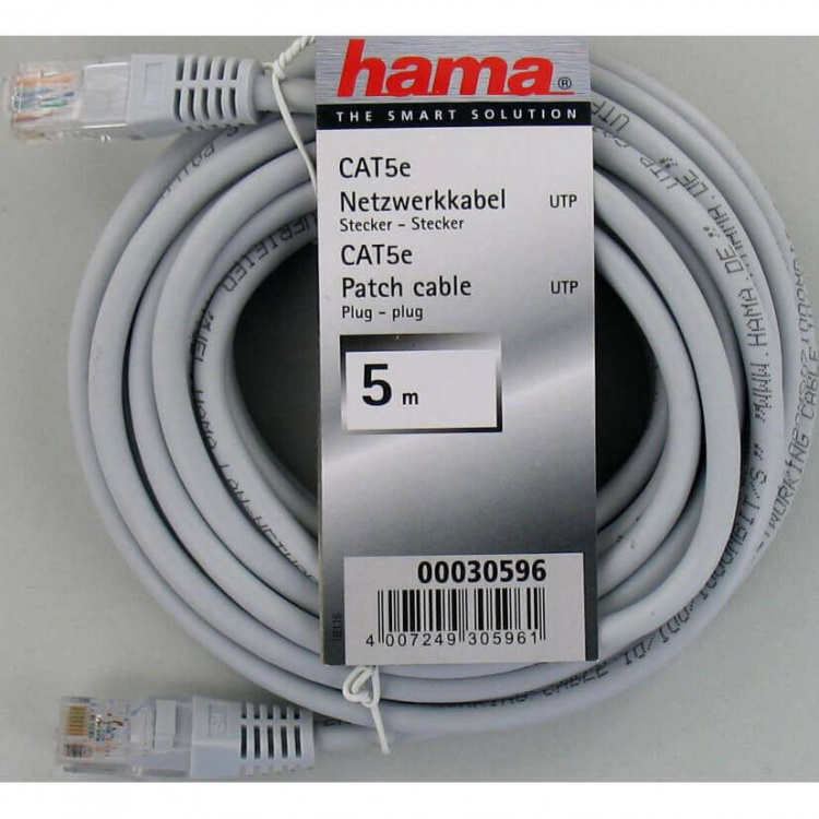 HAMA Kabel Nätverk CAT5e UTP 25p Bulk 5m