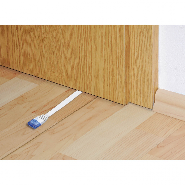 HAMA Kabel Nätverk CAT6 UTP Flat Vit 10m HAMA Kabel Nätverk CAT6 UTP Flat Vit 10m