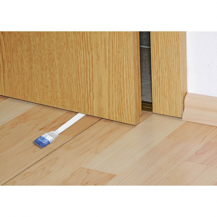 HAMA Kabel Nätverk CAT6 UTP Flat Vit 10m HAMA Kabel Nätverk CAT6 UTP Flat Vit 10m