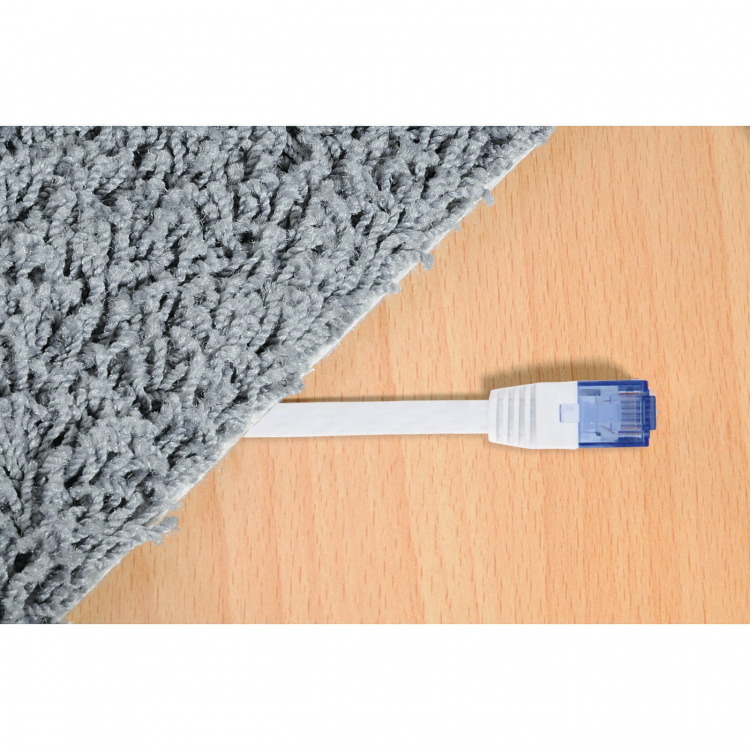 HAMA Kabel Nätverk CAT6 UTP Flat Vit 10m HAMA Kabel Nätverk CAT6 UTP Flat Vit 10m