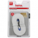 HAMA Kabel Nätverk CAT6 UTP Flat Vit 10m HAMA Kabel Nätverk CAT6 UTP Flat Vit 10m