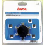 HAMA Kabel USB A-B Inkl 5x Adapter Svart 0.5m HAMA Kabel USB A-B Inkl 5x Adapter Svart 0.5m