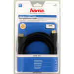 HAMA Kabel HDMI A-A Guld Svart 2.0m HAMA Kabel HDMI A-A Guld Svart 2.0m