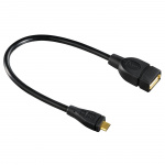 HAMA Adapter USB-Micro OTG Hona-Hane Guld Svart