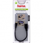 HAMA Adapter USB-Micro OTG Hona-Hane Guld Svart