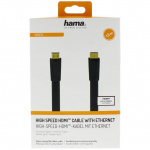 Hama Kabel HDMI Ethernet Plat Zwart 1,5m Hama Kabel HDMI Ethernet Plat Zwart 1,5m